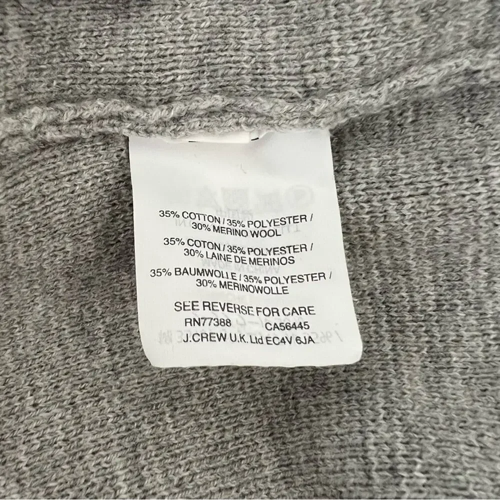 J Crew Sophie open-front sweater blazer light gray J0244